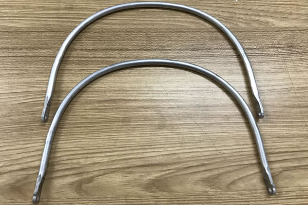 Round Tube Bending of Aluminum Handle for Shopping Baskets